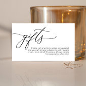 Carte D'accompagnement Élégant romantique, Écriture noire, Une note de ca