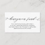 Carte D'accompagnement Elégant romantique, Mariage Honeymoon Fund ou des<br><div class="desc">Il s'agit de la Modern Elegant Romantic,  calligraphie noire,  Mariage Enclôture Card. Vous pouvez modifier les couleurs de police et ajouter les détails de vos souhaits de lune de miel.</div>