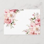 Carte D'accompagnement Élégant rose bébé fille Baby shower Déchets Raffle (Dos)