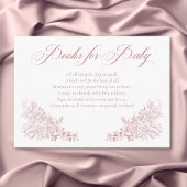 Carte D'accompagnement Elégant rose Chinoiserie Nature Birds Livres Bébé