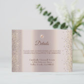 Carte D'accompagnement Élégant Rose d'étincelle Parties scintillant (Debout devant)