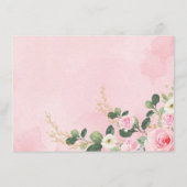 Carte D'accompagnement Élégant rose Floral Eléphant Douche Raffle (Dos)