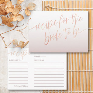 Carte D'accompagnement Élégant Rose Gold Calligraphie Baby Shower Mariage