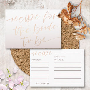 Carte D'accompagnement Élégant Rose Gold Calligraphie Baby Shower Mariage