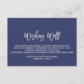 Carte D'accompagnement Elégant Rose Gold et Mariage de la marine Wishing (Devant)