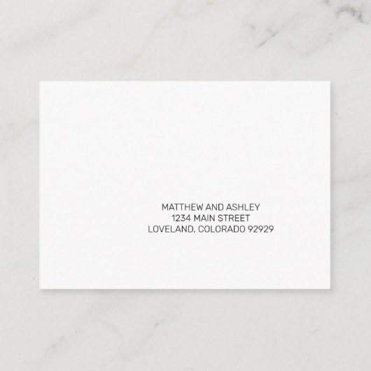 Carte D'accompagnement Élégant rose Mariage réponse RSVP (Dos)