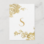 Carte D'accompagnement Élégant Rose moderne simple Floral Gold Faux Impri (Dos)