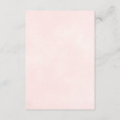 Carte D'accompagnement Élégant rose rose rose rose chair Mariage en désir (Dos)