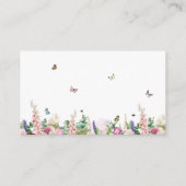 Carte D'accompagnement Élégant rose rose violet Fleurs & Papillons (Dos)