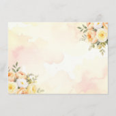 Carte D'accompagnement Élégant Rose rustique QR Code Mariage aquarelle (Dos)