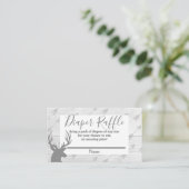 Carte D'accompagnement Élégant roux rustique bois & cerfs Antlers Raffle  (Debout devant)