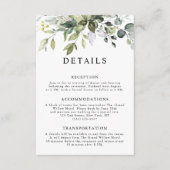 Carte D'accompagnement Élégant Rustique Mariage Code QR Feuilles d'Eucaly (Devant)