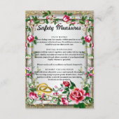 Carte D'accompagnement Élégant Rustique Roses Rouges Mariages Mesures de  (Devant)