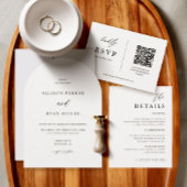 Carte D'accompagnement Elégant Rustique Simple Mariage Les Détails