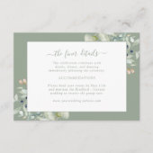 Carte D'accompagnement Elegant Sage Green détail botanique (Devant)