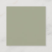 Carte D'accompagnement Elegant Sage Green & Rose Pink Wedding Response (Dos)