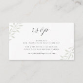 Carte D'accompagnement Elegant Sage Greenery Site Mariage RSVP (Devant)