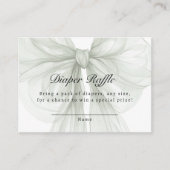 Carte D'accompagnement Elegant Sage Ribbon Diaper Raffle (Devant)