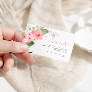 Carte D'accompagnement Élégant Sakura rose Fleurs Raffle de couches