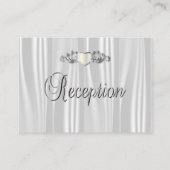 Carte D'accompagnement Élégant satin blanc (Dos)