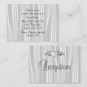 Carte D'accompagnement Élégant satin blanc (Devant / Derrière)