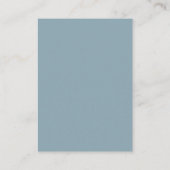 Carte D'accompagnement élégant script bleu fleuri mariage site Web (Dos)