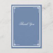 Carte D'accompagnement Elégant script bleu poussiéreux site mariage RSVP (Dos)