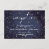 Carte D'accompagnement Élégant Script Celestial Mariage Réception (Devant)