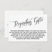 Carte D'accompagnement Élégant script concernant les cadeaux pour le Mari (Devant / Derrière)