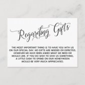 Carte D'accompagnement Élégant script concernant les cadeaux pour le Mari (Devant)