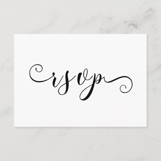 Carte D'accompagnement Élégant script de calligraphie Mariage traditionne (Dos)