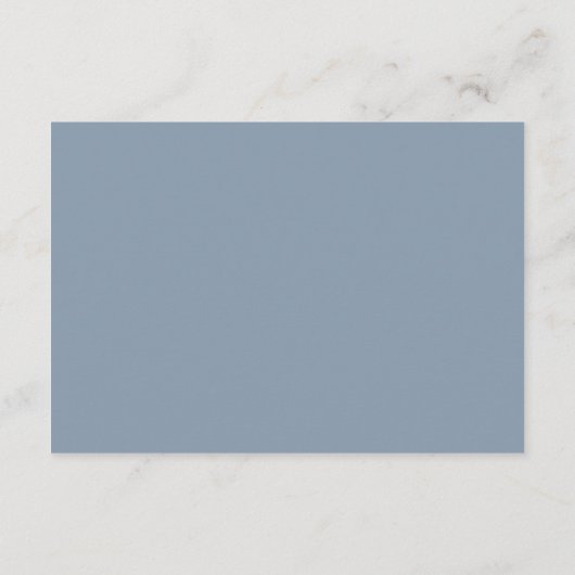 Carte D'accompagnement Élégant Script Dusty Blue Mariage QR Code Rsvp (Dos)