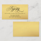 Carte D'accompagnement Élégant script fleurit le registre des nuptiales (Devant / Derrière)