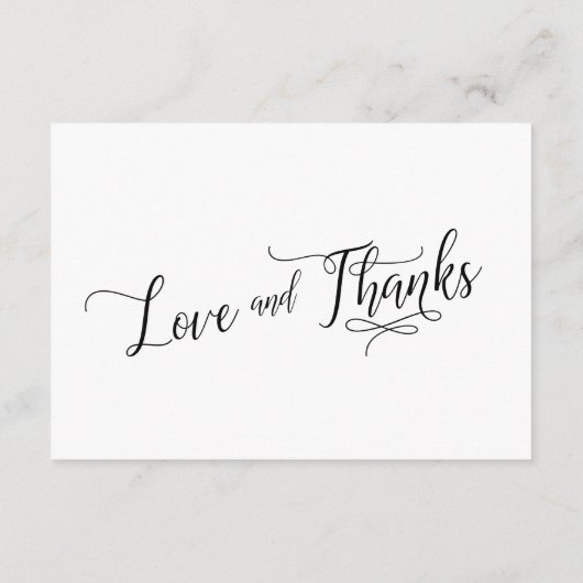 Carte D'accompagnement Élégant Script Lune de miel désir bien (Dos)