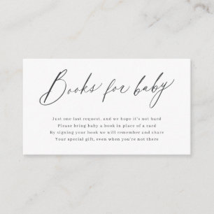 Carte D'accompagnement Élégant script moderne minimaliste demande livres