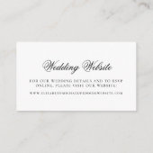 Carte D'accompagnement Élégant Script Monogram Crest Mariage site Web (Dos)