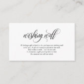 Carte D'accompagnement Élégant, Script noir, Mariage Wishing well (Devant)