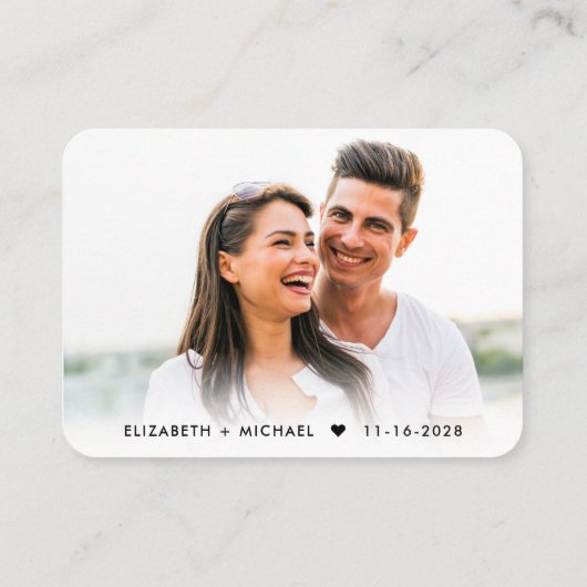 Carte D'accompagnement Élégant script photo QR Code Mariage RSVP (Dos)