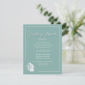 Carte D'accompagnement Elegant Script Sage Green Floral Wedding  (Debout devant)