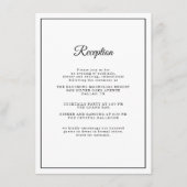 Carte D'accompagnement Élégant script simple Accueil Mariage classique (Devant)