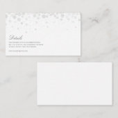 Carte D'accompagnement Élégant Script Snowflakes Détails du Mariage (Devant / Derrière)