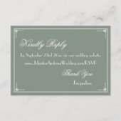 Carte D'accompagnement Elégant Script Website RSVP Rustic Chic Mariage (Devant)