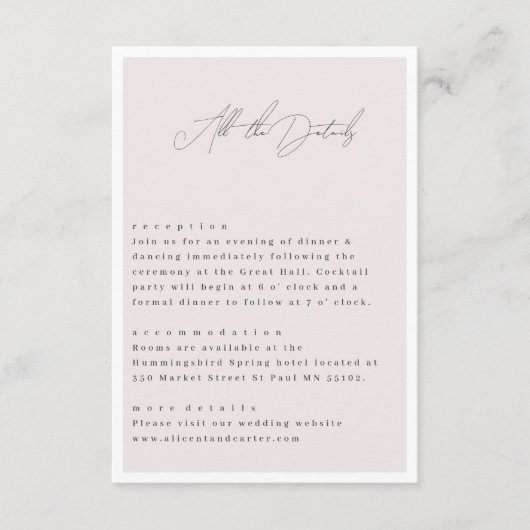 Carte D'accompagnement Élégant Simple Avec Fleurs D'Art En Ligne Et Bordu (Devant)