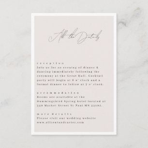 Carte D'accompagnement Élégant Simple Avec Fleurs D'Art En Ligne Et Bordu