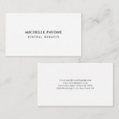 Carte D'accompagnement Élégant Simple Blanc & Noir Professionnel (Devant / Derrière)