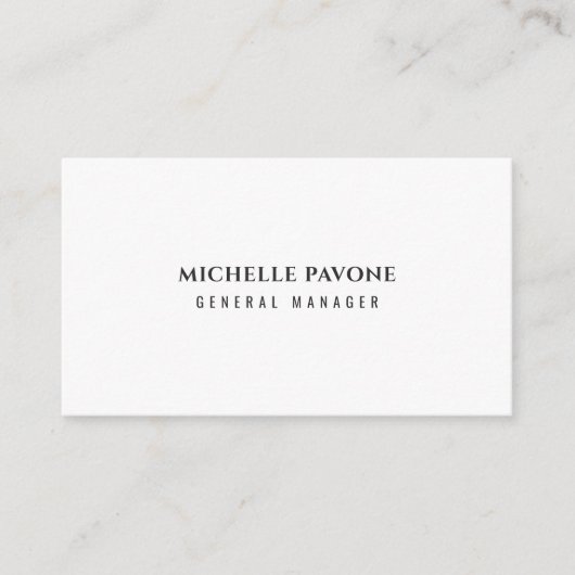 Carte D'accompagnement Élégant Simple Blanc & Noir Professionnel (Devant)