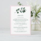 Carte D'accompagnement Elegant Simple Botanique Feuille Détails Mariage (Debout devant)