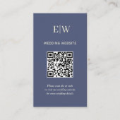 Carte D'accompagnement Elégant simple de l'avenir Dusk avec Mariage Monog (Devant)