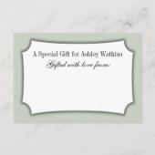 Carte D'accompagnement Élégant, Simple Fête des mariées sans enveloppemen (Dos)