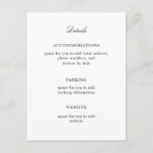 Carte D'accompagnement Élégant, simple noir et blanc (Devant)